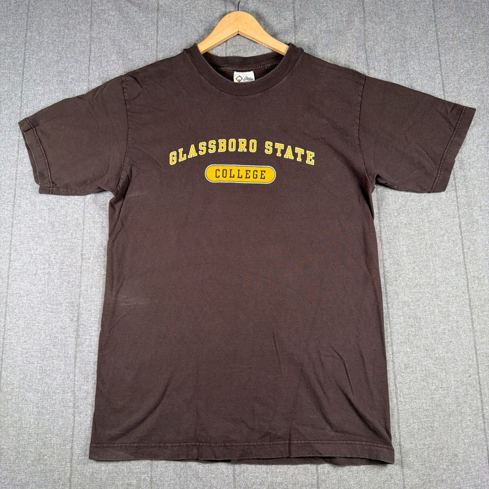 Vintage Glassboro State College Men's Large T-Shirt Brown Made‎ In USA